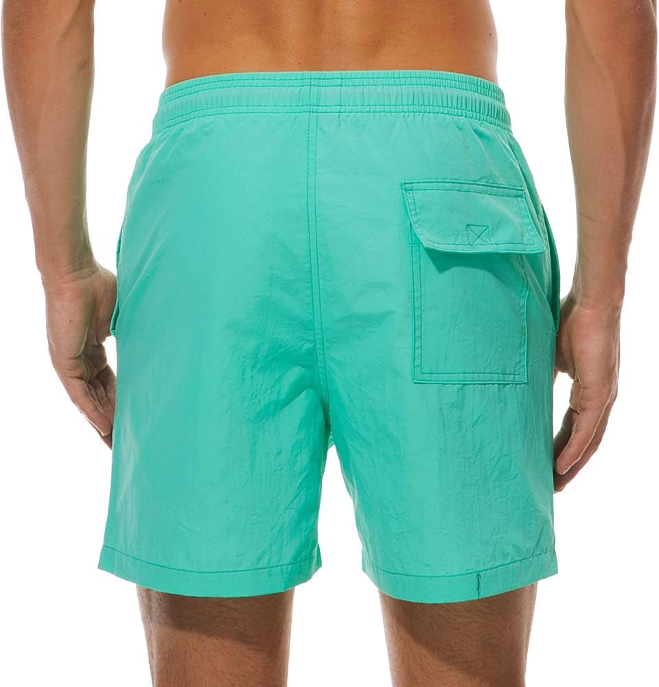 Mens Swim Trunks with Mesh Lining Quick Dry Beach Shorts Swimming Bathing Suits